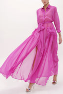 Purple Chiffon wide cut dress 92438