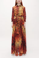 Tile Chiffon wide cut dress 92438