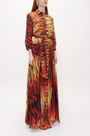 Tile Chiffon wide cut dress 92438