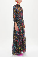 Patterned Chiffon wide cut dress 92438