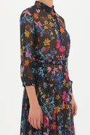 Patterned Chiffon wide cut dress 92438