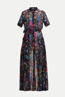 Patterned Chiffon wide cut dress 92438