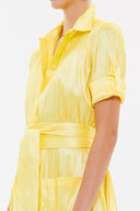 Yellow Pocket elastic maxi dress 92606
