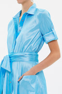 Blue Pocket elastic maxi dress 92606