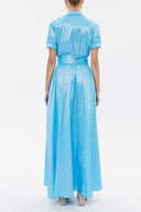 Blue Pocket elastic maxi dress 92606