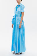 Blue Pocket elastic maxi dress 92606