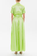 Green Pocket elastic maxi dress 92606