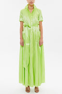 Green Pocket elastic maxi dress 92606