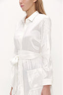 Ecru Pocket elastic maxi dress 92606