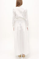 Ecru Pocket elastic maxi dress 92606