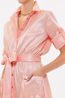 Salmon Pocket elastic maxi dress 92606