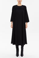 Black Velvet striped wide-cut midi dress 92932