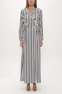 Navy Blue Striped maxi dress  93138