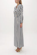 Navy Blue Striped maxi dress  93138