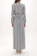 Navy Blue Striped maxi dress  93138