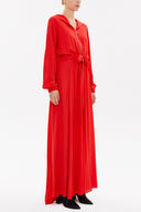 Coral Zipped hooded maxi  dress 93209