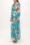 Mint Ruffled elastic waist maxi dress 93262