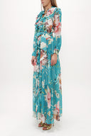 Mint Ruffled elastic waist maxi dress 93262
