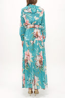 Mint Ruffled elastic waist maxi dress 93262