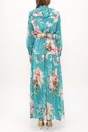 Mint Ruffled elastic waist maxi dress 93262