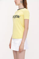Yellow Printed short sleeve t-shirt 19831