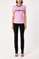 Lilac Printed short sleeve t-shirt 19831