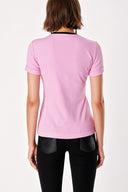 Lilac Printed short sleeve t-shirt 19831