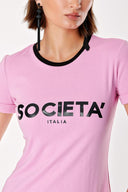 Lilac Printed short sleeve t-shirt 19831