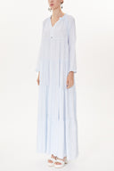 Light Blue Wide cut Pleated maxi dress  93332