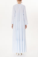 Light Blue Wide cut Pleated maxi dress  93332