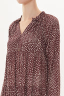 Spotted Wide cut Pleated maxi dress  93332