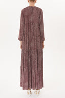 Spotted Wide cut Pleated maxi dress  93332