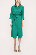 Green Belted wide cut shirt dress 93995