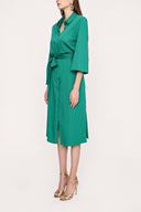 Green Belted wide cut shirt dress 93995