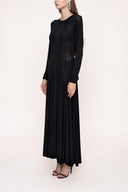 Black Flowy long dress 94007