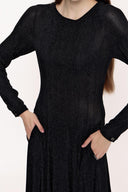 Black Flowy long dress 94007