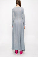 Gray Flowy long dress 94007