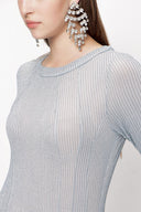 Gray Flowy long dress 94007