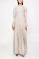 Beige Flowy long dress 94007