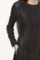 Black Gold Flowy long dress 94007