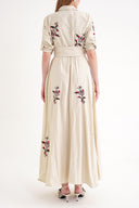 Stone Embroidered maxi taffeta dress 94643 RPT