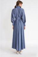 Navy Blue Loose fit long shirt dress 94752 RPT