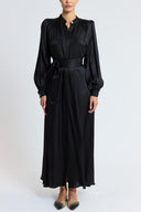 Black Gathered long dress 94800 RPT