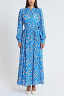 Blue Gathered long dress 94800 RPT