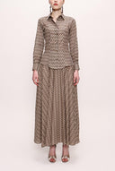 Khaki Pleated suit 12260