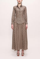 Khaki Pleated suit 12260