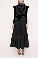 Black Velvet detailed pleated double suit 12275