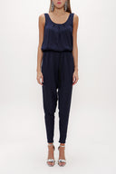 Navy Blue Pocket sleeve jumpsuit 10060