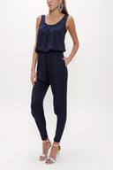 Navy Blue Pocket sleeve jumpsuit 10060