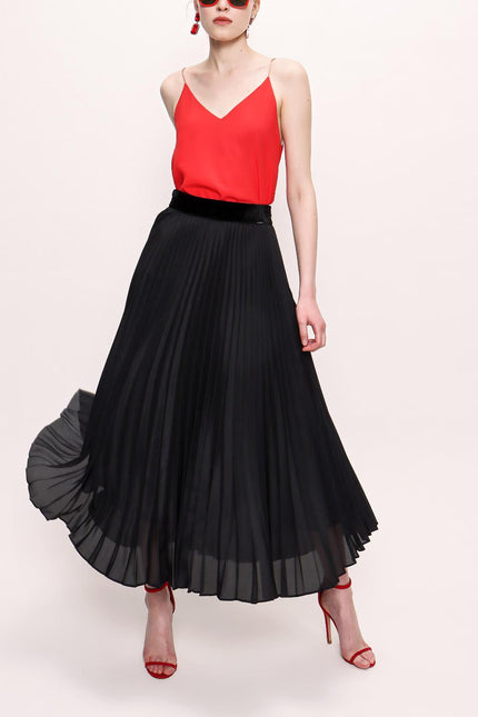 Black Pleated skirt 81182